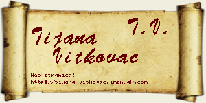 Tijana Vitkovac vizit kartica